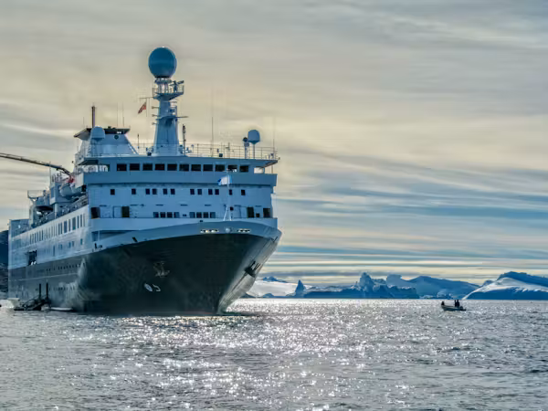 Loading zodiacs in the Northwest Passage