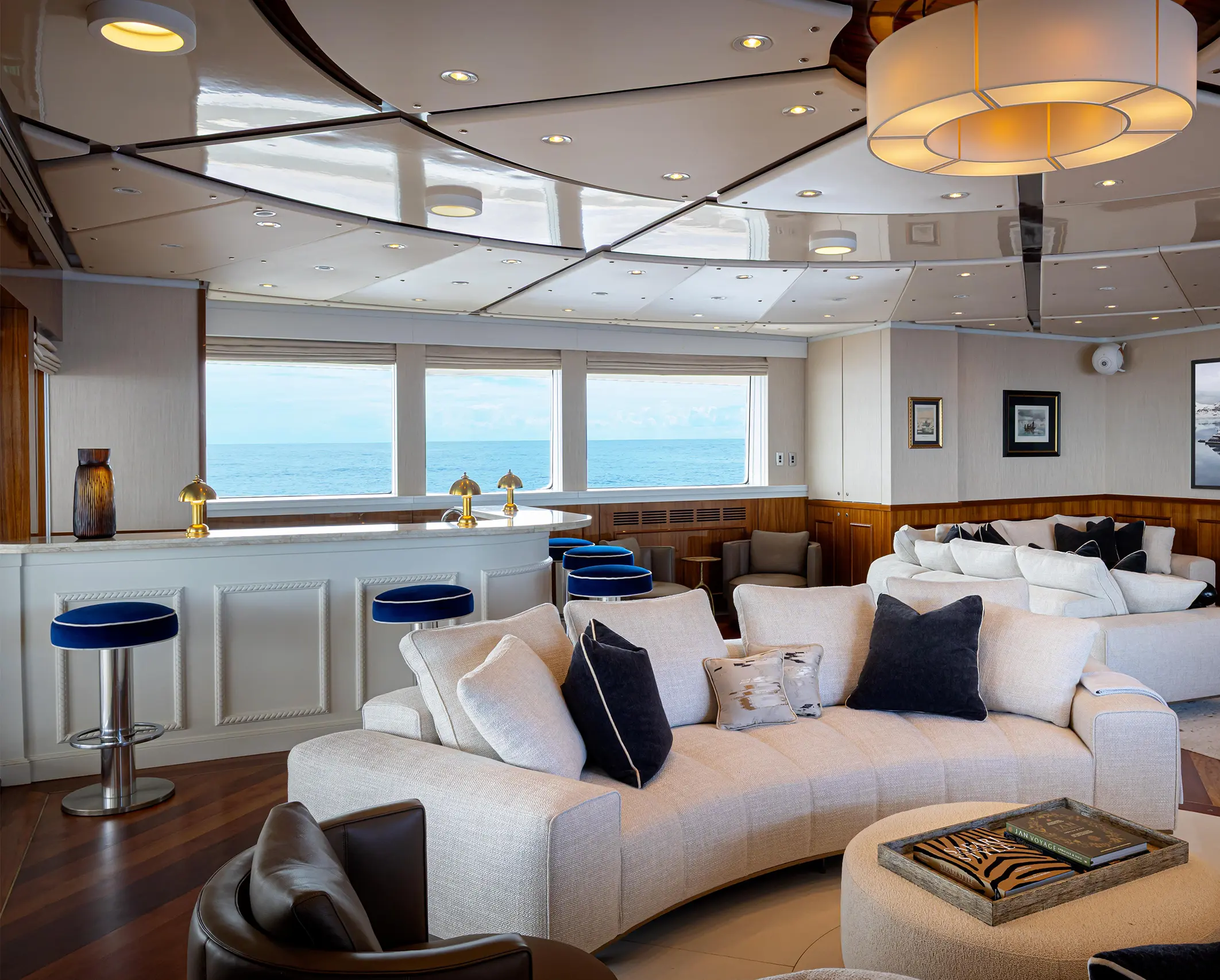 The spacious lounge on the Upper Deck, Aqua Lares