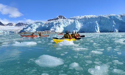 Kayaking off Spitsbergen, Svalbard