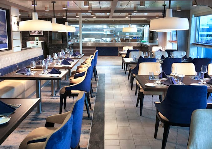 Rockhopper restaurant onboard Sylvia Earle, Arctic vessel