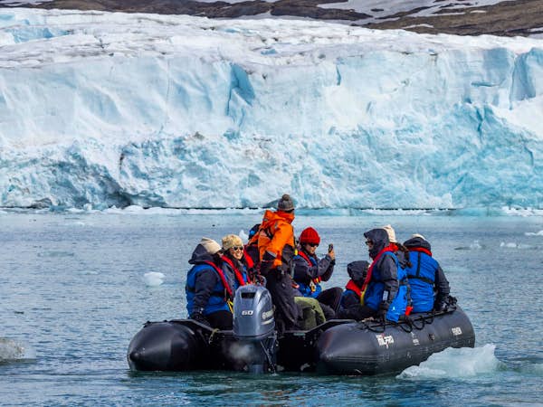 Exploring Svalbard by zodiac