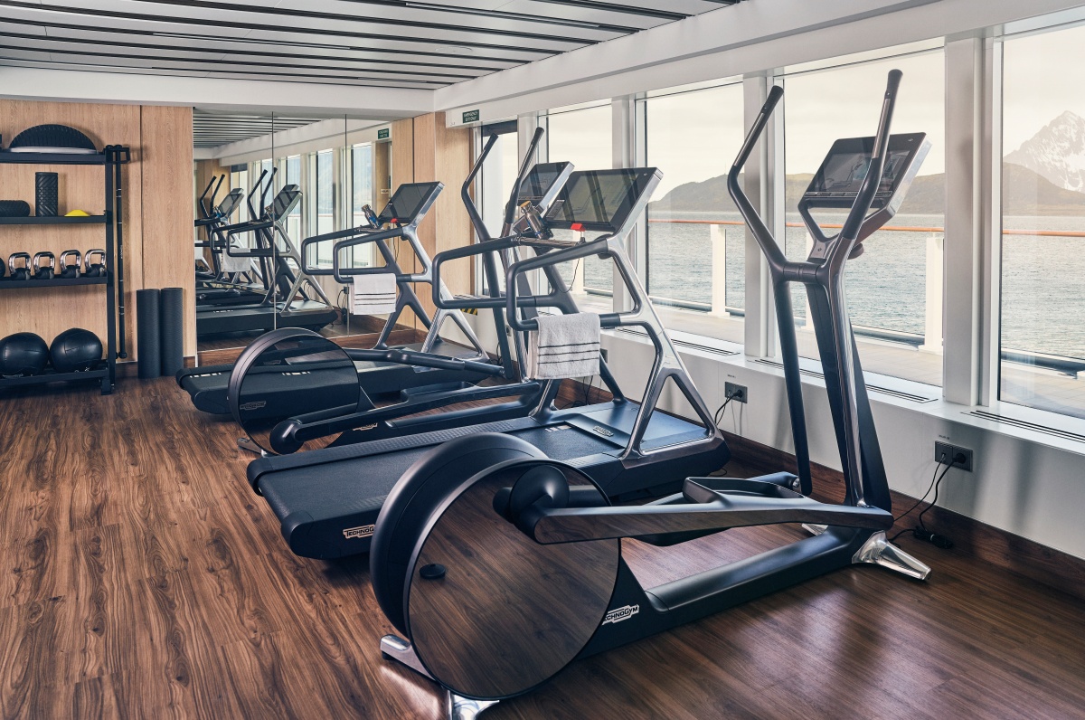 Gym and fitness centre onboard NG Endurance, Arctic Vessel