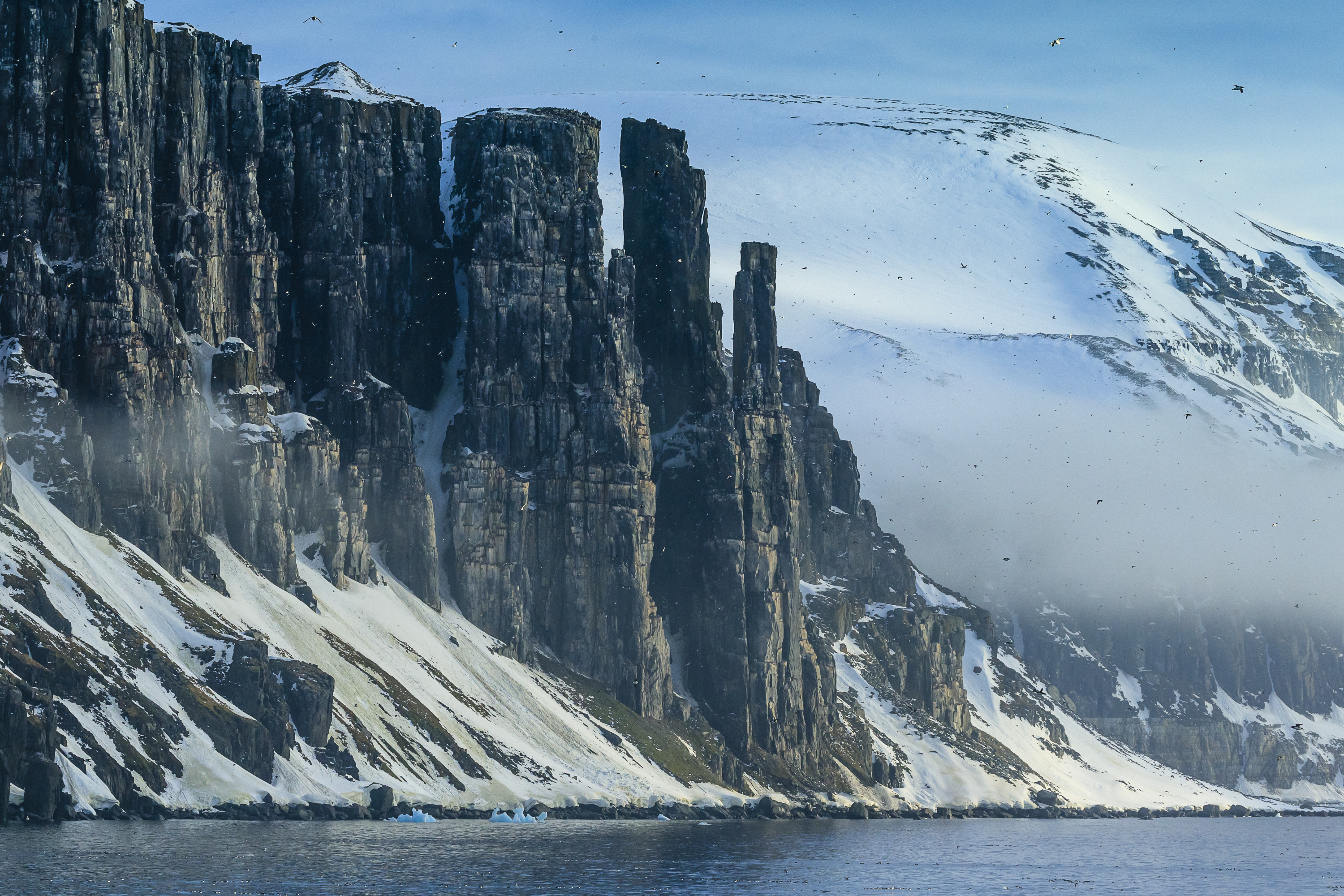 Spectacular cliffs on Svalbard