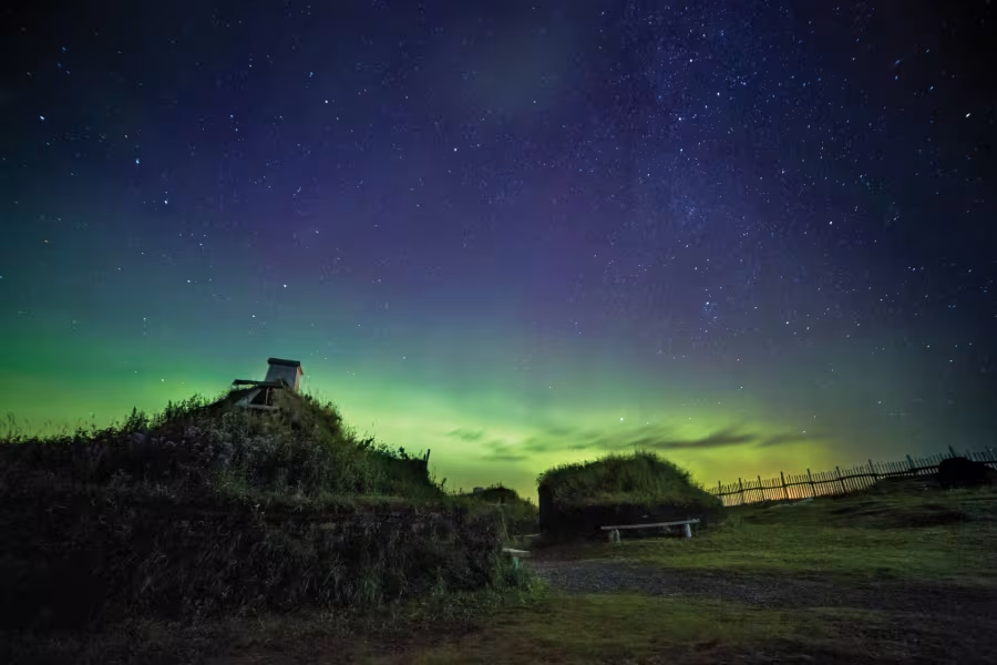 Northern Lights at L'Anse aux Meadows, Canada