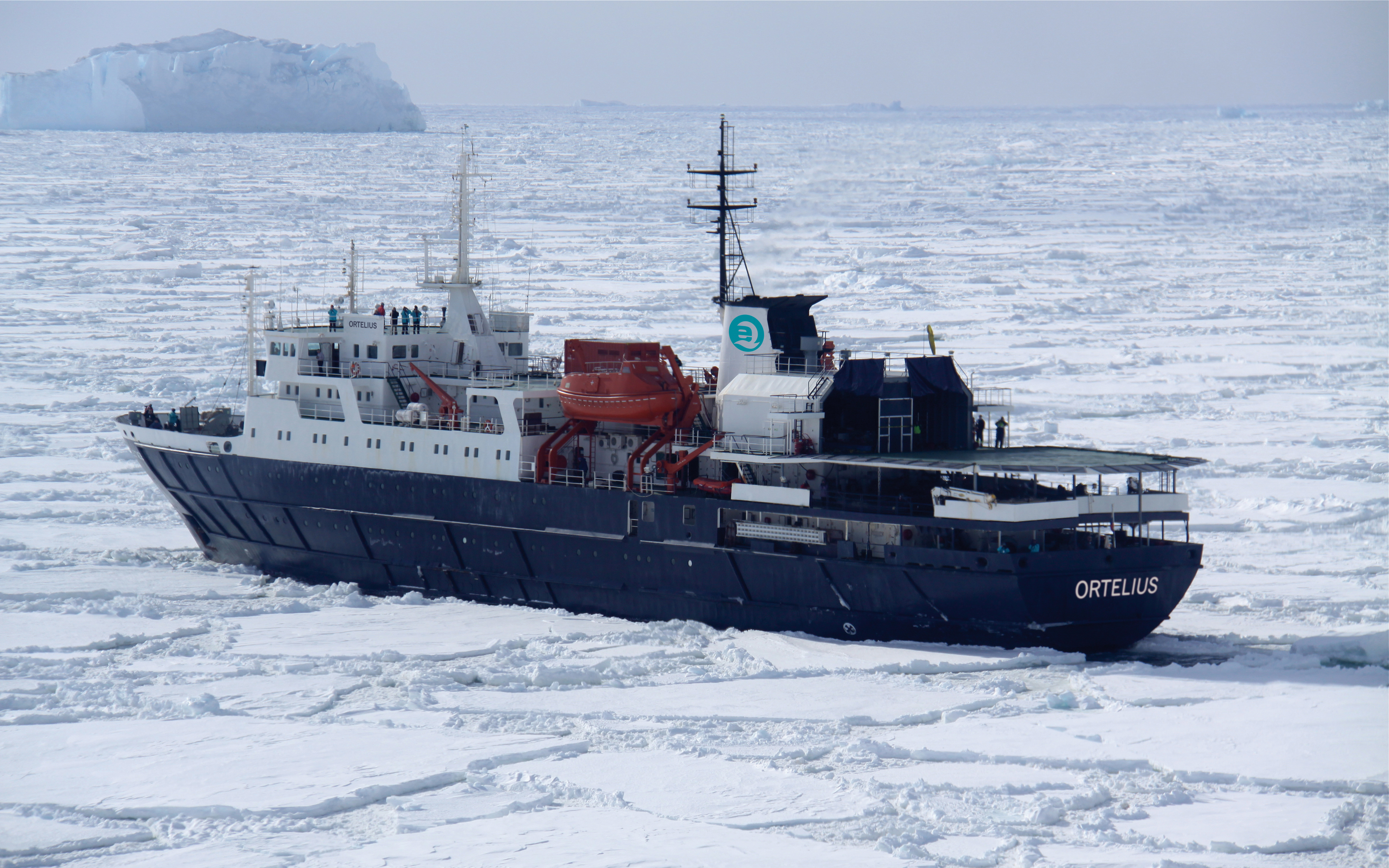 The Ortelius in pack ice near Spitsbergen