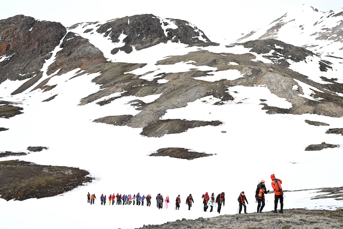 Hiking excursion in Svalbard