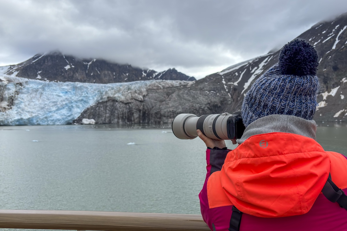 Photographing Krossfjord, Svalbard