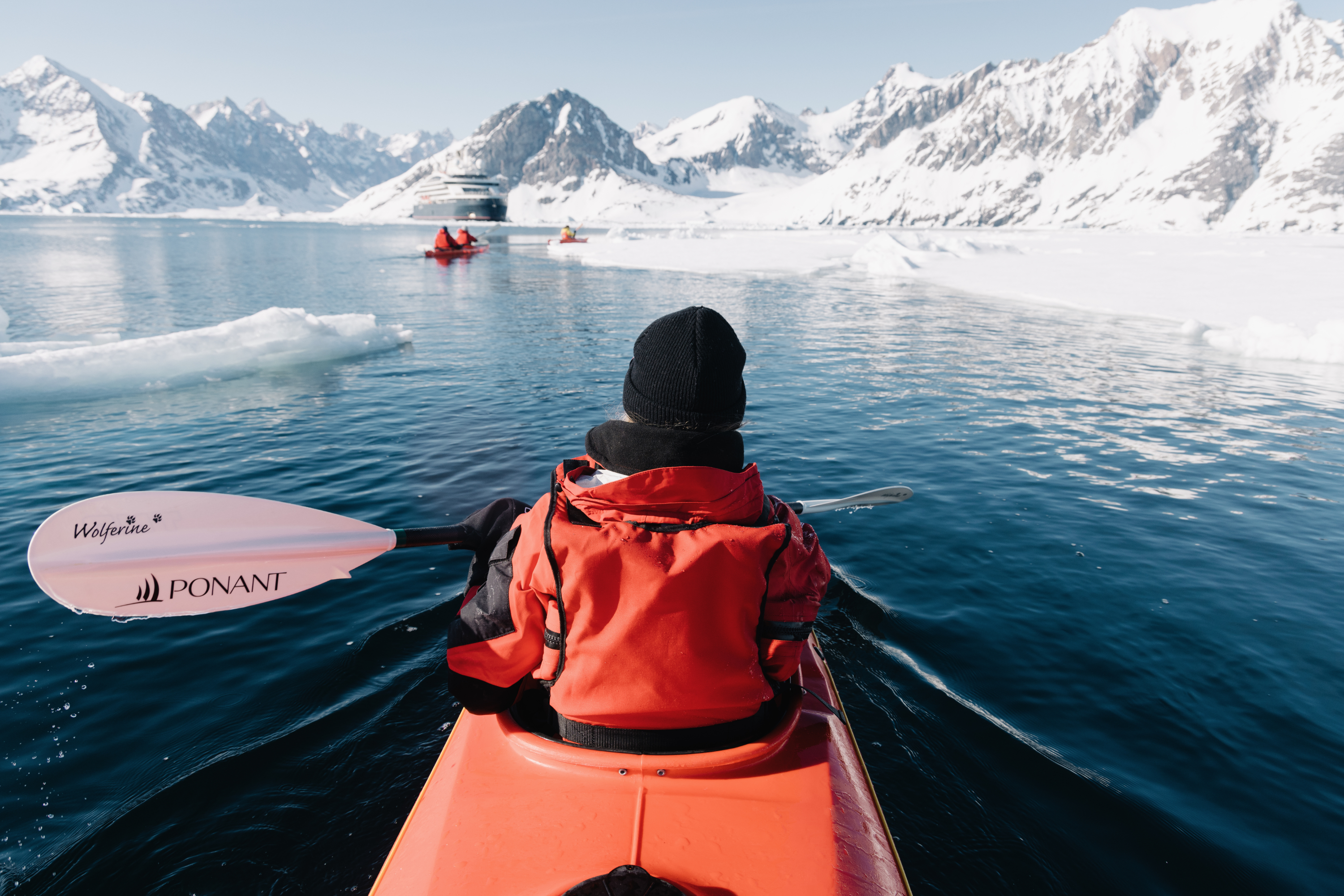 Kayaking excursion in the Arctic