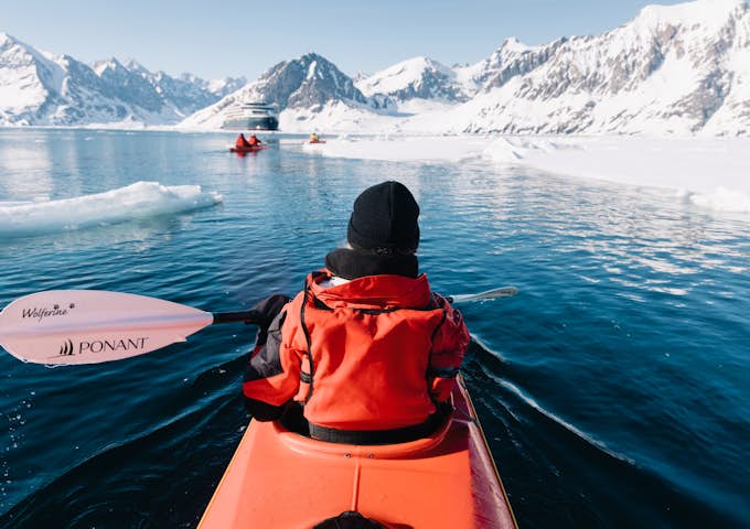 Kayaking excursion in the Arctic