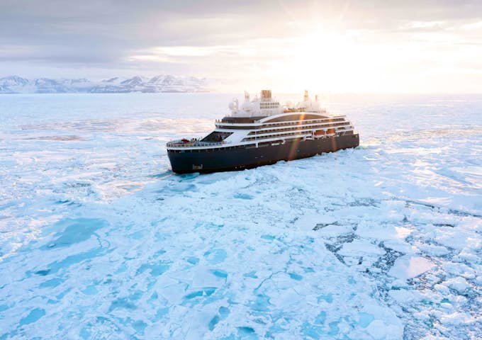 Le Commandant Charcot in the Arctic ice