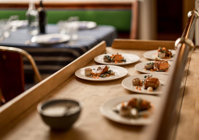 MS Stockholm meal in dining room