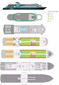 Deck plan of World Explorer - Arctic Ship
