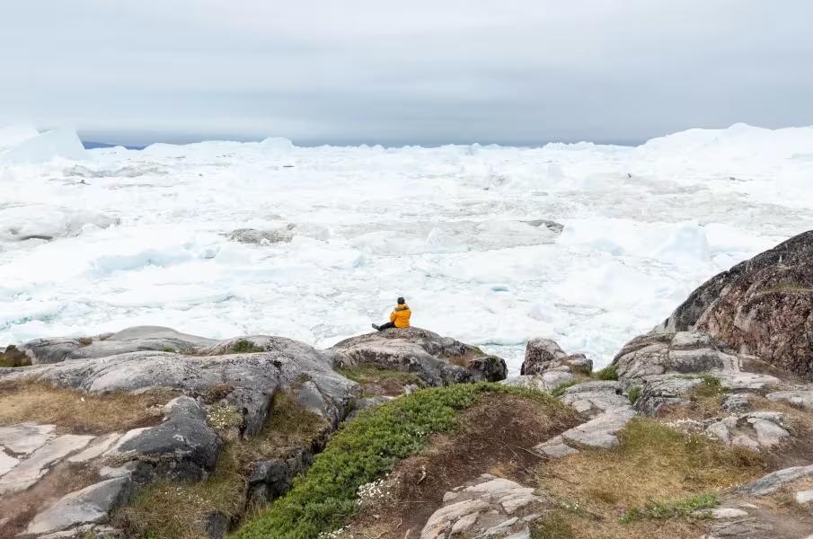 Glacier viewpoint, Ilulisat, West Greenland