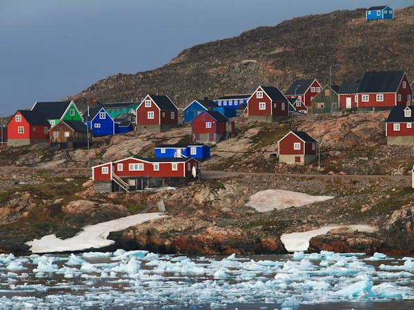 A colourful village in Greenland