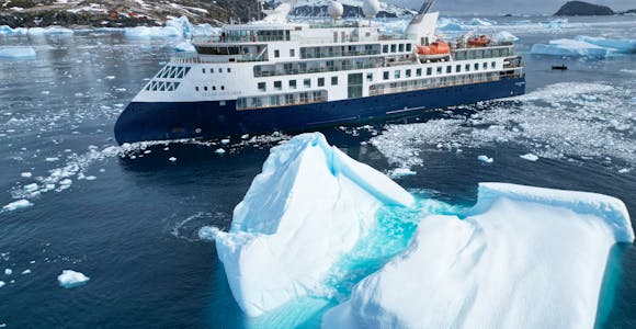 The Ocean Explorer ship in Arctic waters