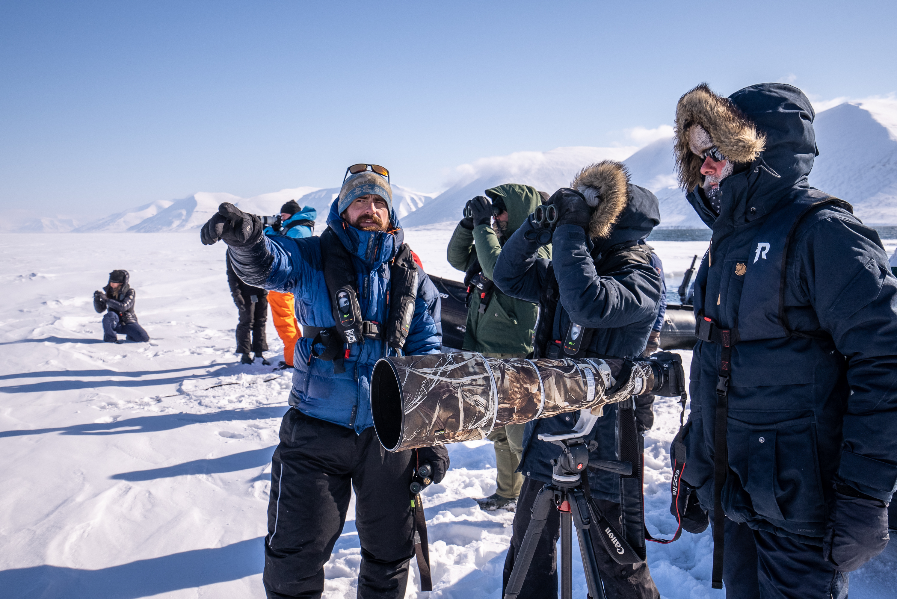 Guests learning about Svalbard