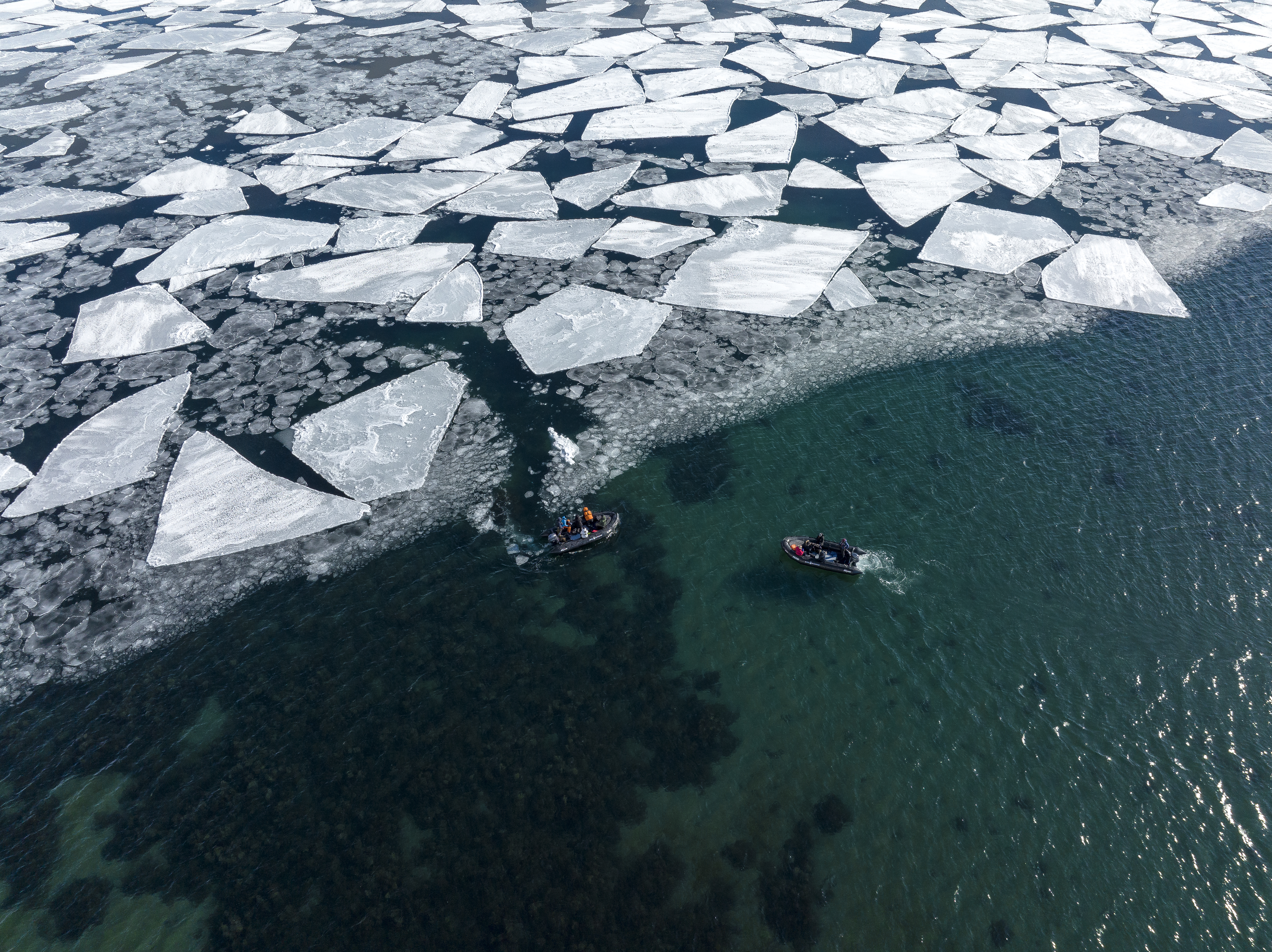 Reaching the edge of the pack ice, Svalbard