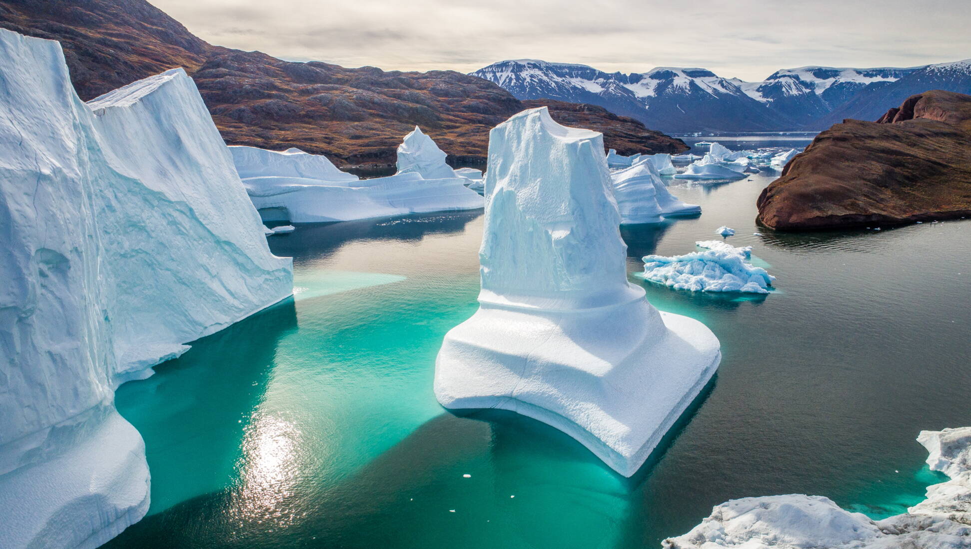 Mesmerising icebergs in Scoresbysund, Greenland