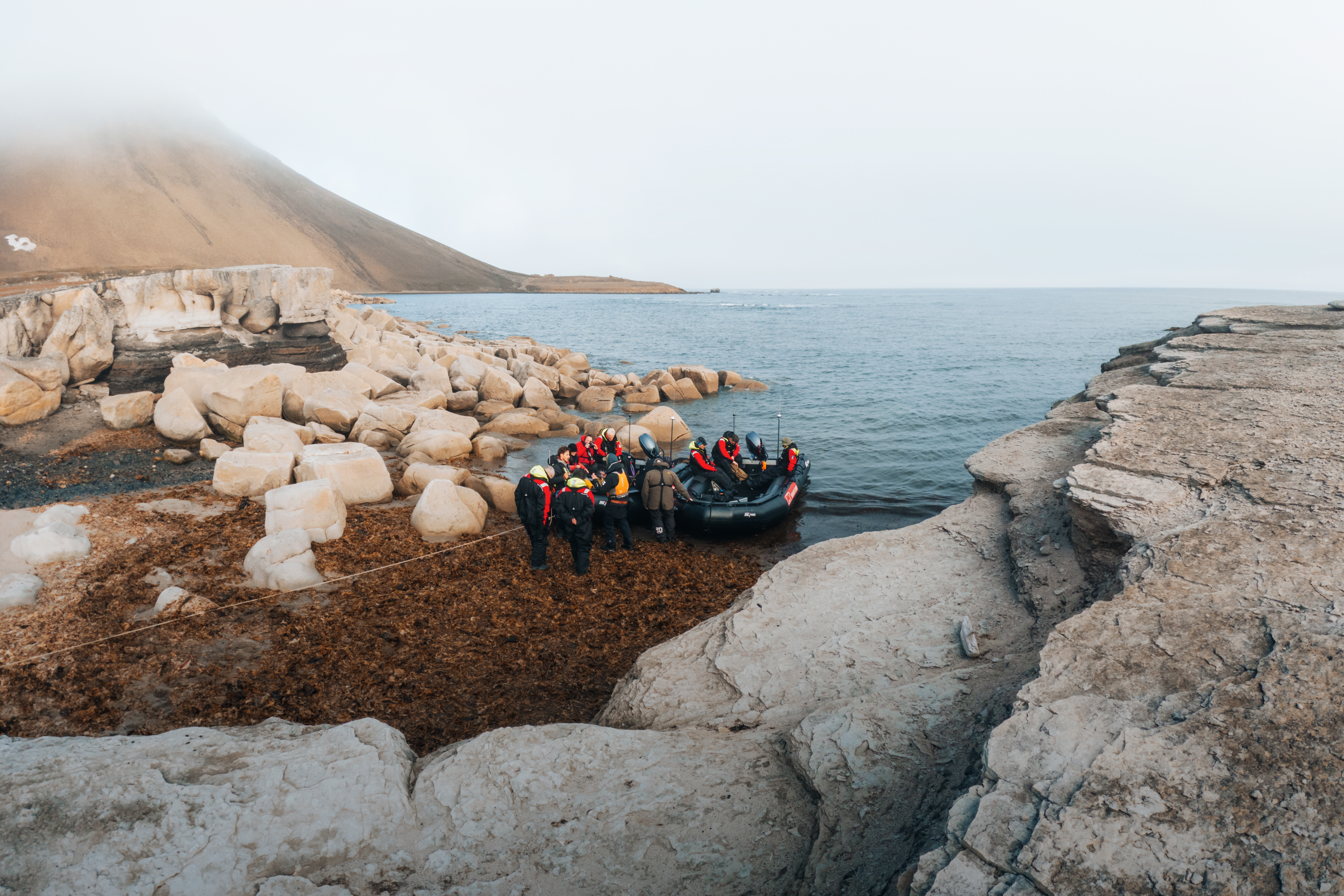 Landing at Boltodden, Svalbard