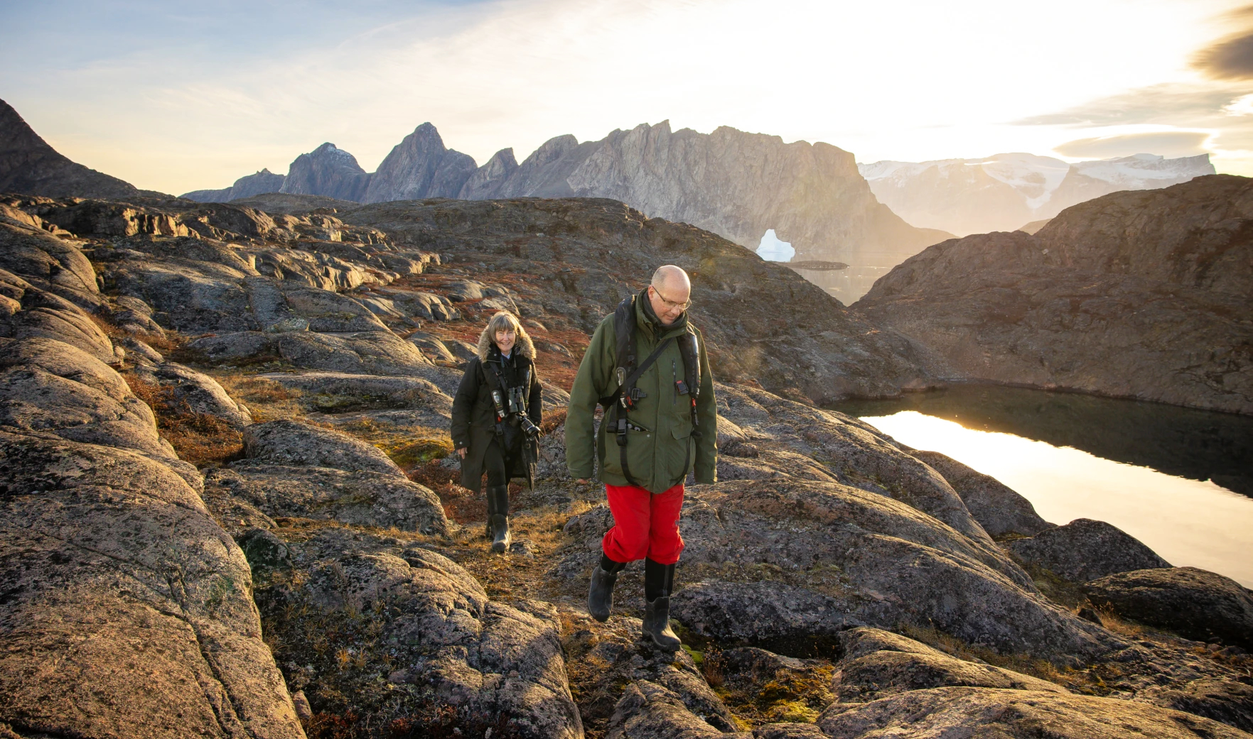 Hiking on the tundra in east Greenland