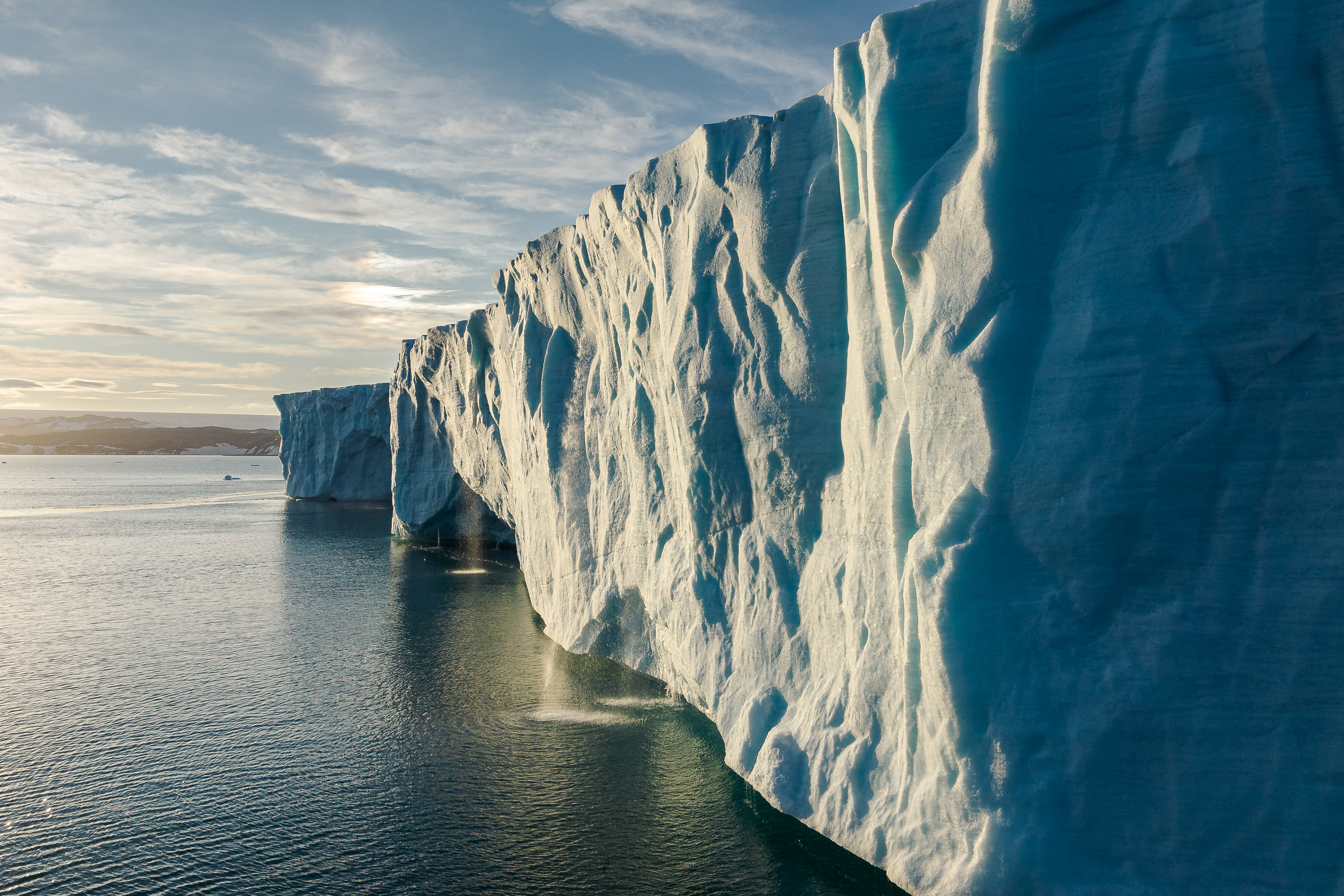 The ice wall of Brasvelbreen, Svalbard
