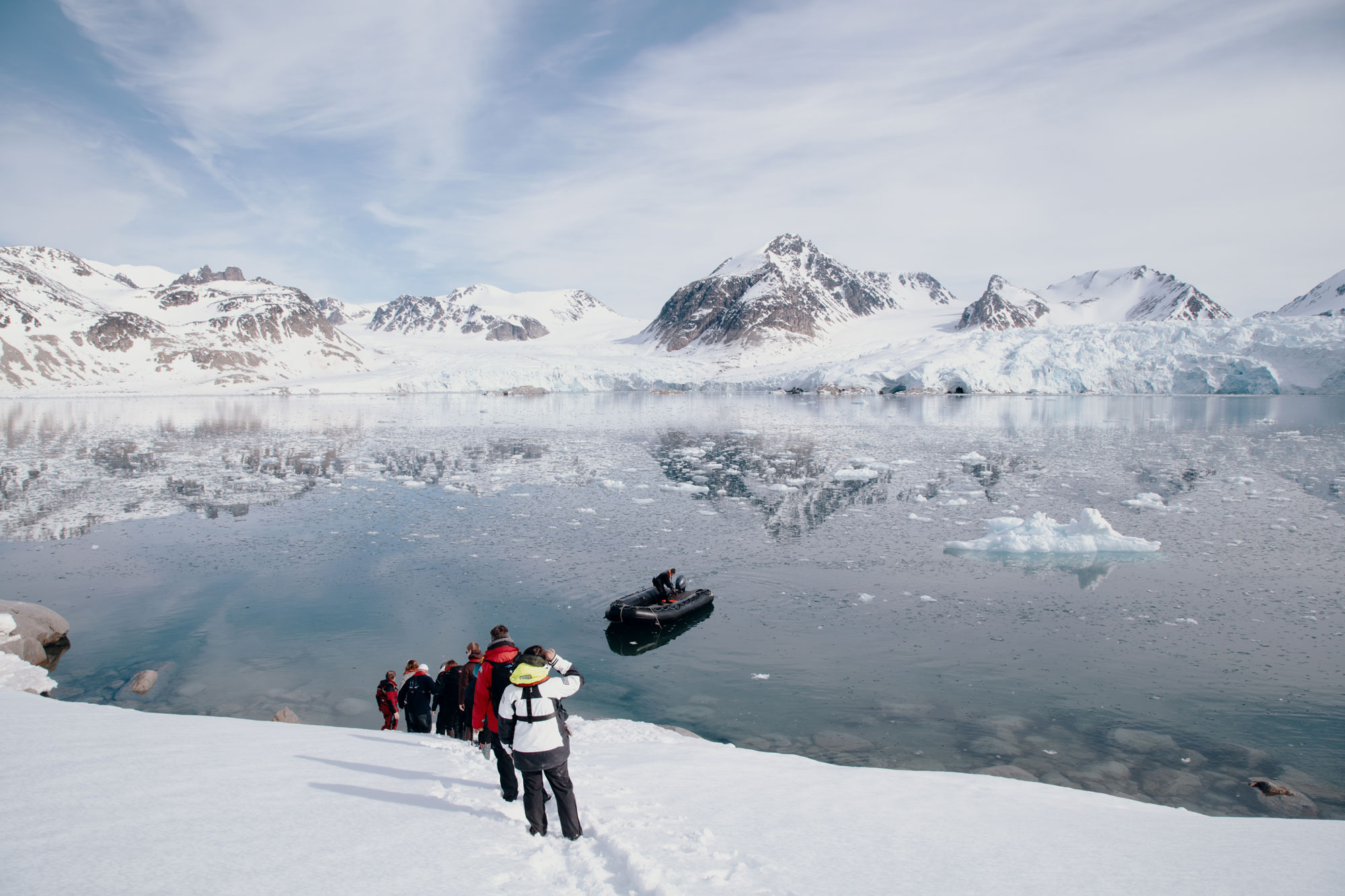 Landing from a zodiac, Svalbard