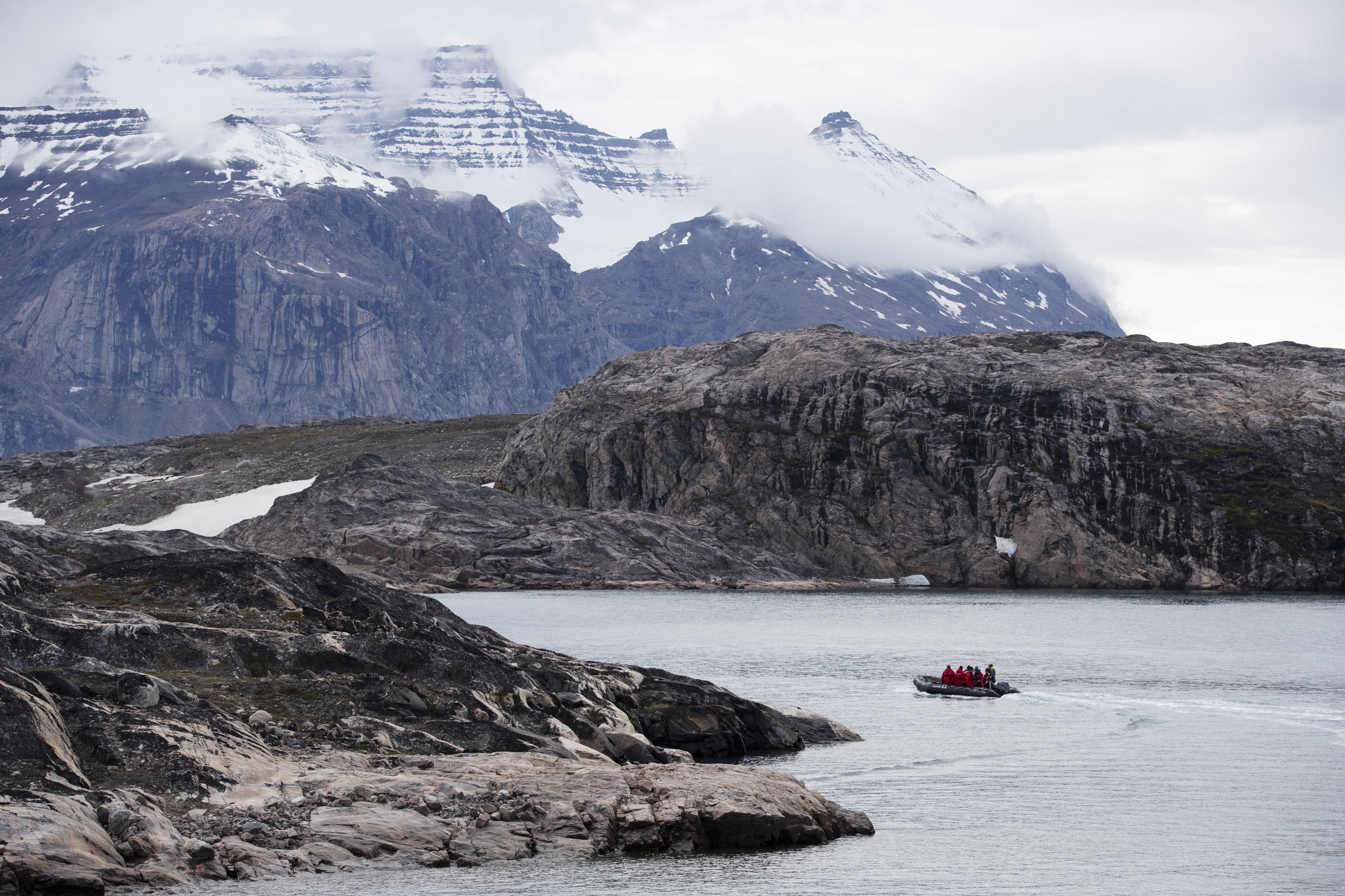 Zodiac excursion at Scoresby Sound, Greenland