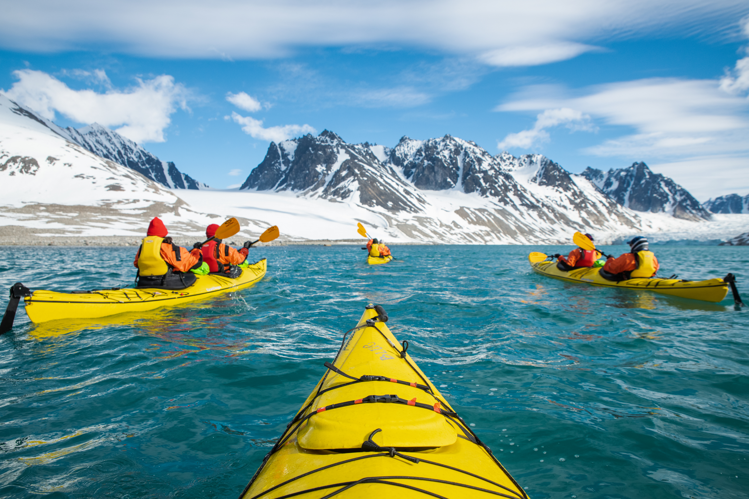 Kayaking at Svalbard, Norway