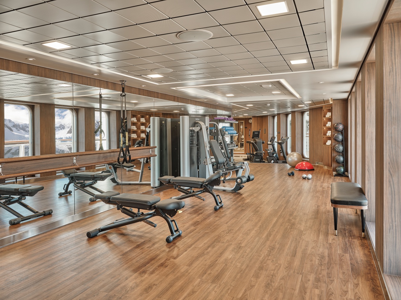 Fitness Lounge onboard SIlver Endeavour, Arctic Vessel