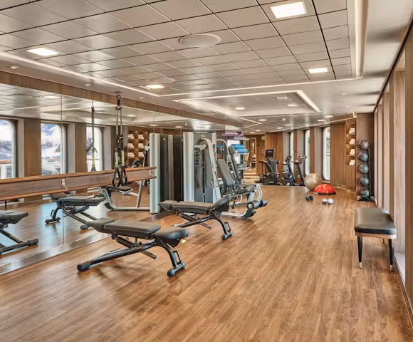 Fitness Lounge onboard SIlver Endeavour, Arctic Vessel