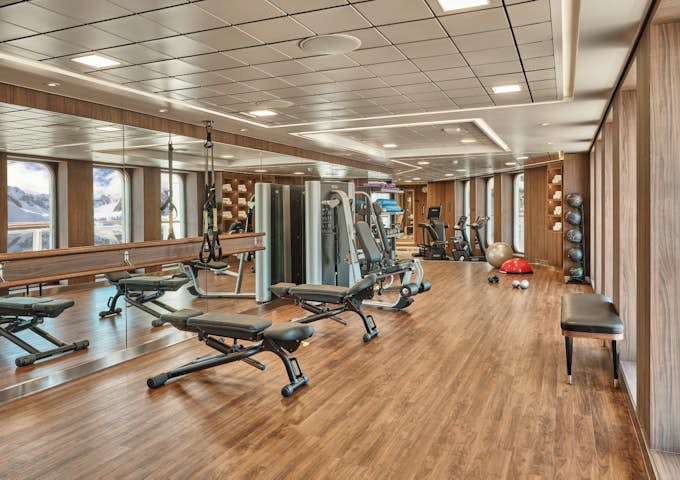 Fitness Lounge onboard SIlver Endeavour, Arctic Vessel
