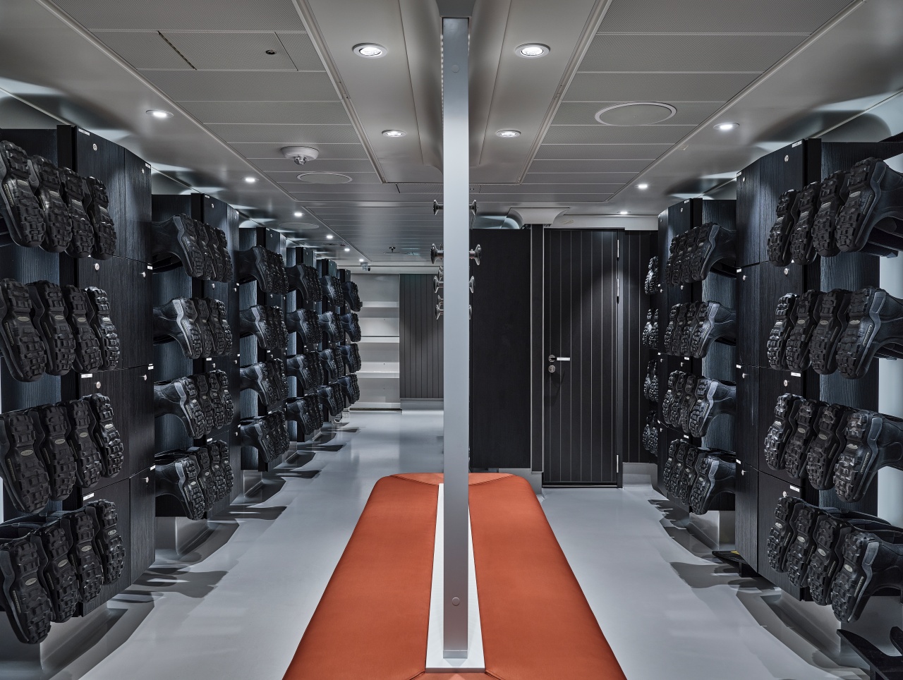 Mud Room onboard SIlver Endeavour, Arctic Vessel