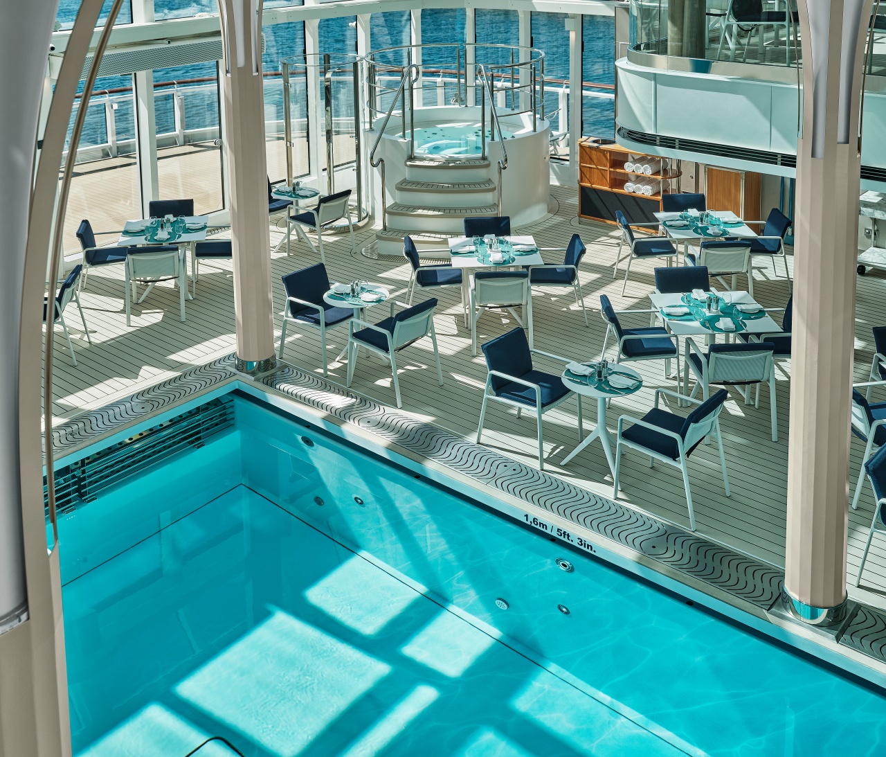 The Grill restaurant onboard SIlver Endeavour, Arctic Vessel