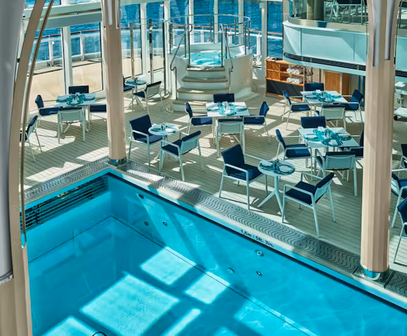 The Grill restaurant onboard SIlver Endeavour, Arctic Vessel