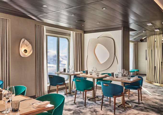 The restaurant onboard Silver Endeavour, Arctic Vessel
