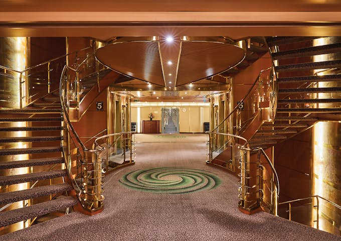 Foyer area on board Silver Wind, Arctic vessel