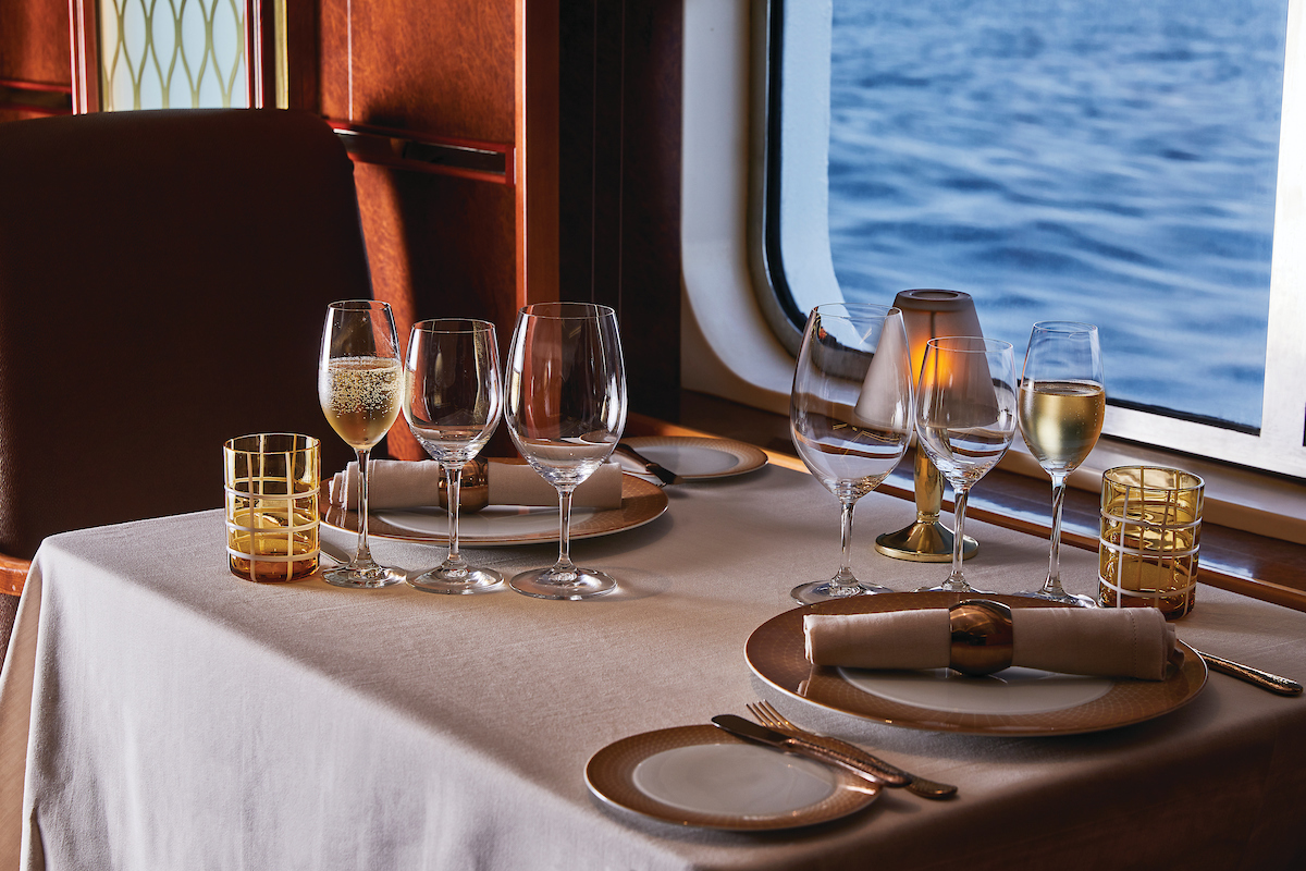 Restaurant onboard Silver Wind, Arctic vessel