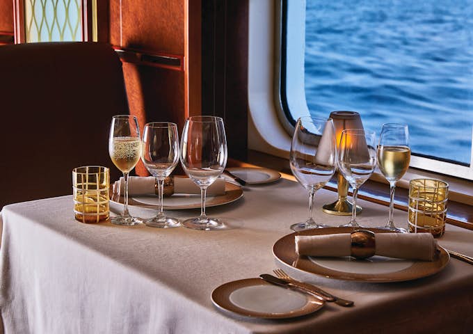 Restaurant onboard Silver Wind, Arctic vessel