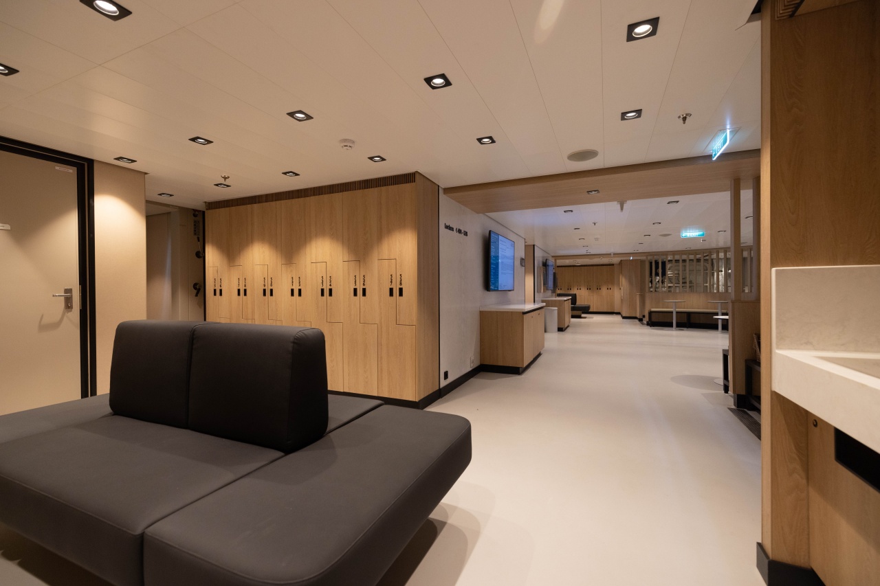 Mudroom onboard SH Diana, Antarctic vessel