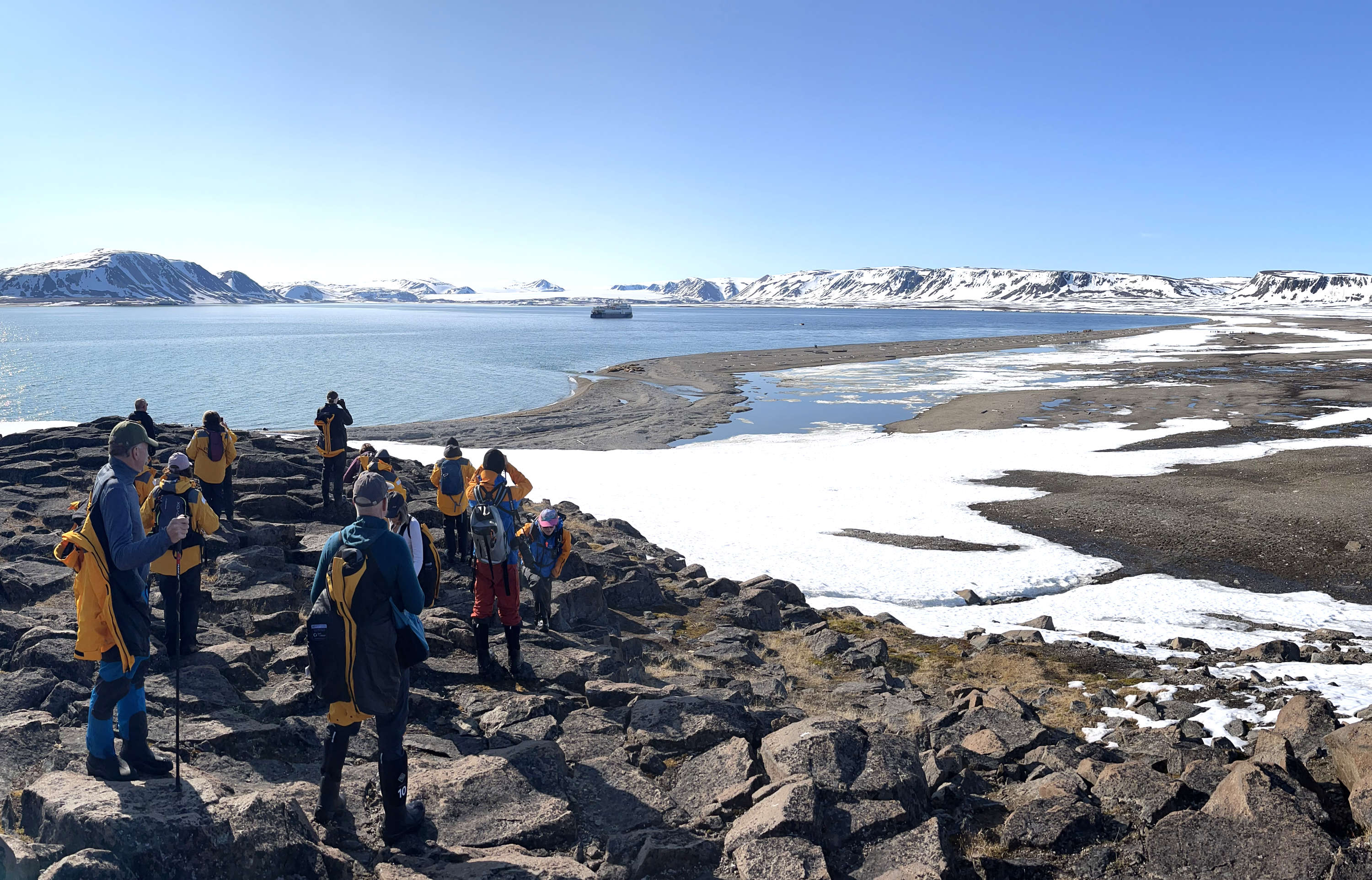 View over the tundra on a hike, Svalbard