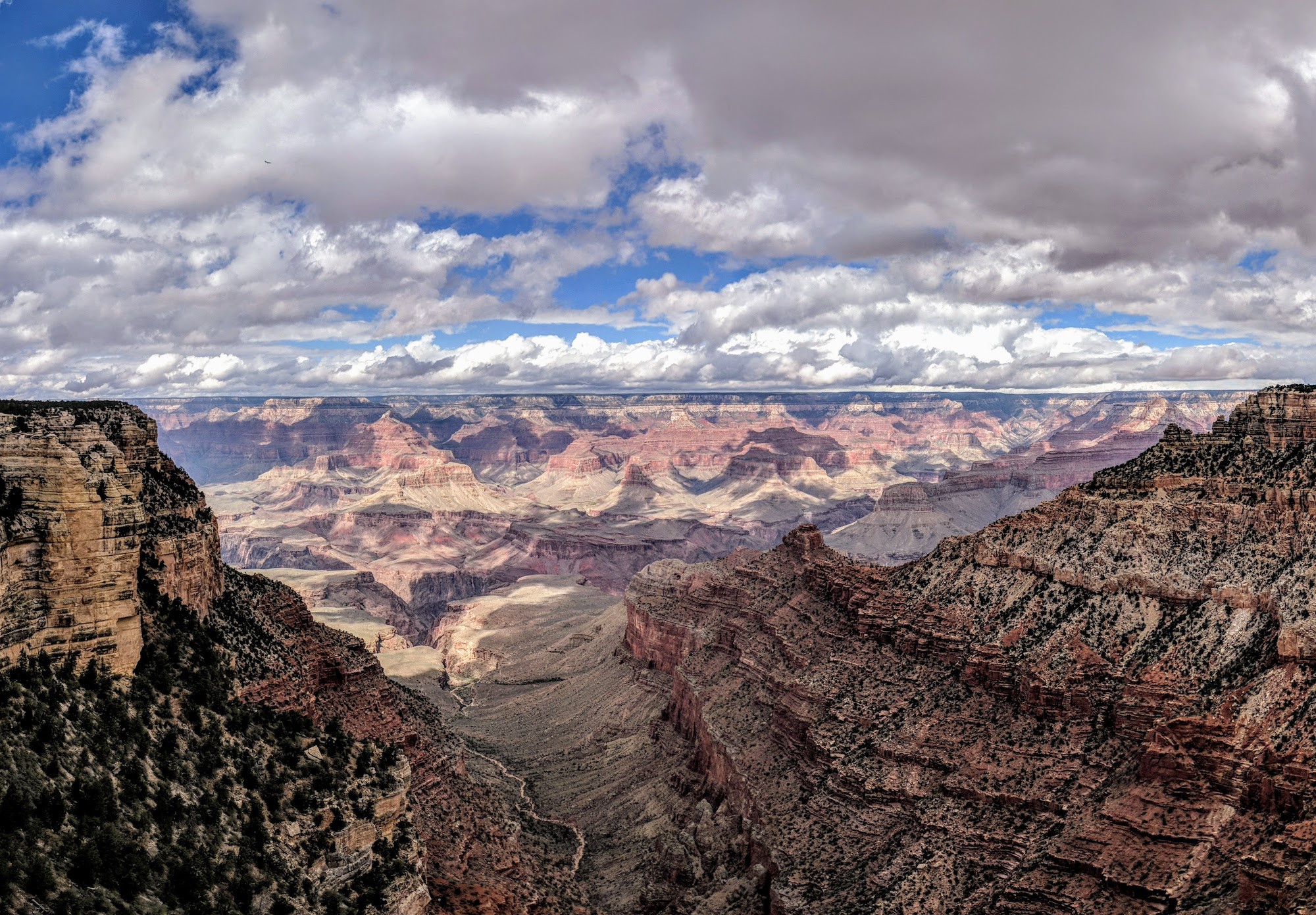 A view out over the Grand Canyon 