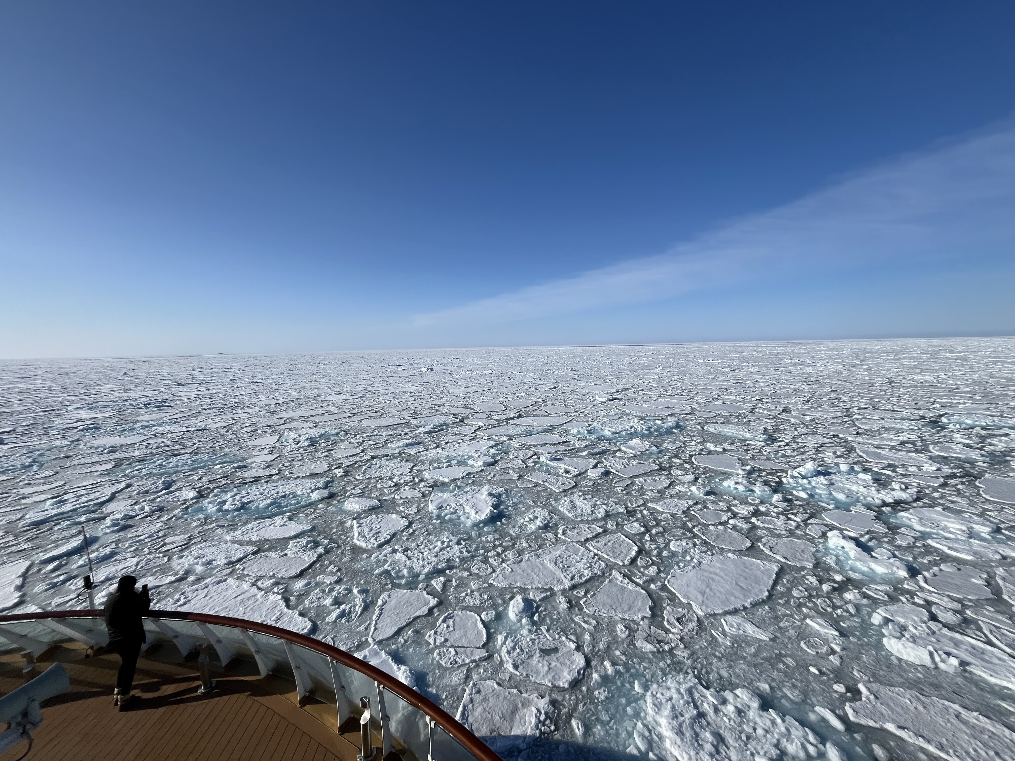 Navigating through pack ice near Svalbard