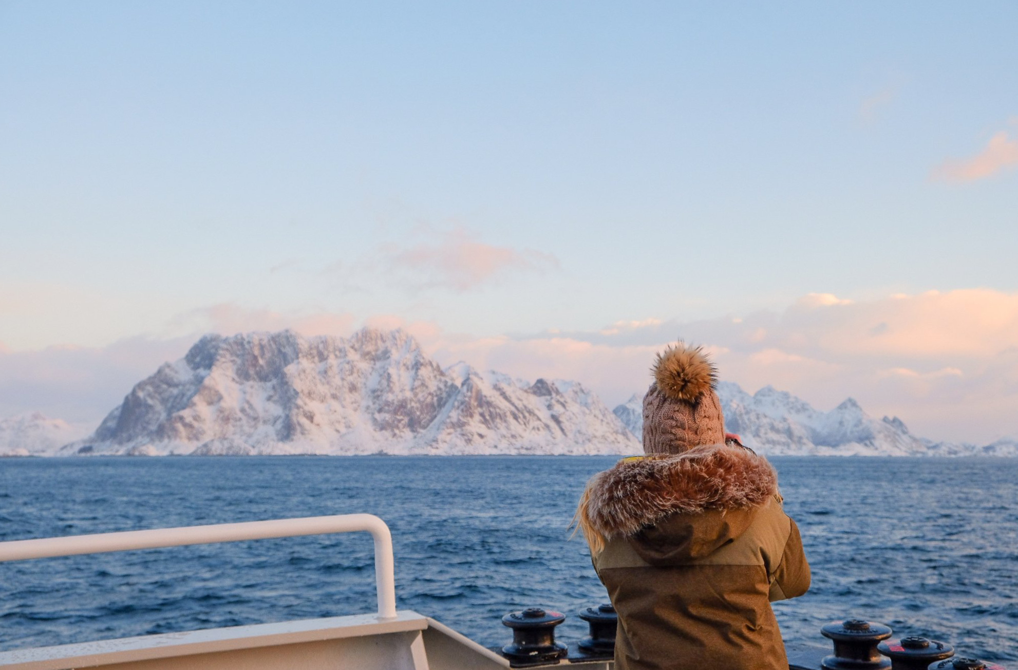 On deck of the Explorer, Arctic ship