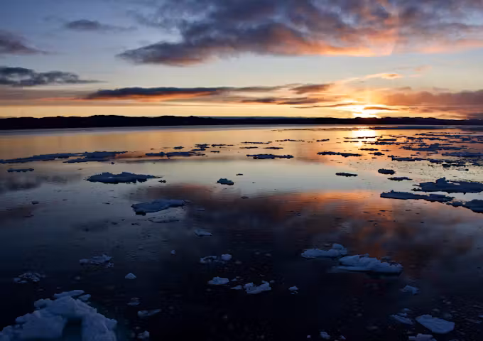 Evening light in the Northwest Passage, Arctic