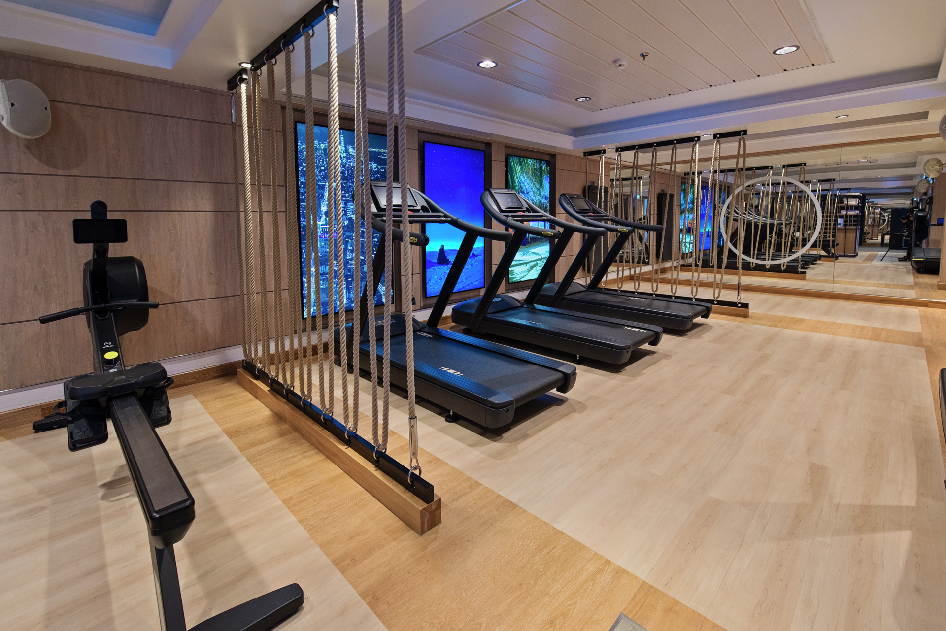 Fitness room on the Roald Amundsen Arctic ship