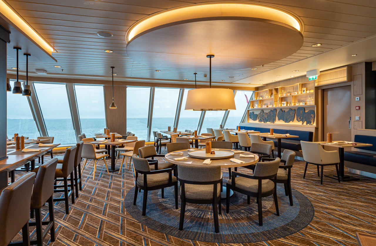 Aune Restaurant on the Roald Amundsen Arctic ship