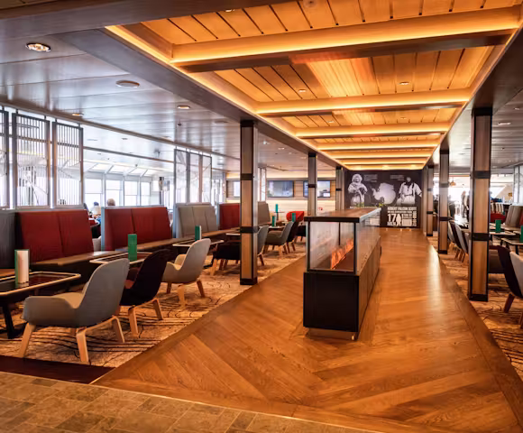 Explorer Lounge on the Roald Amundsen Arctic ship