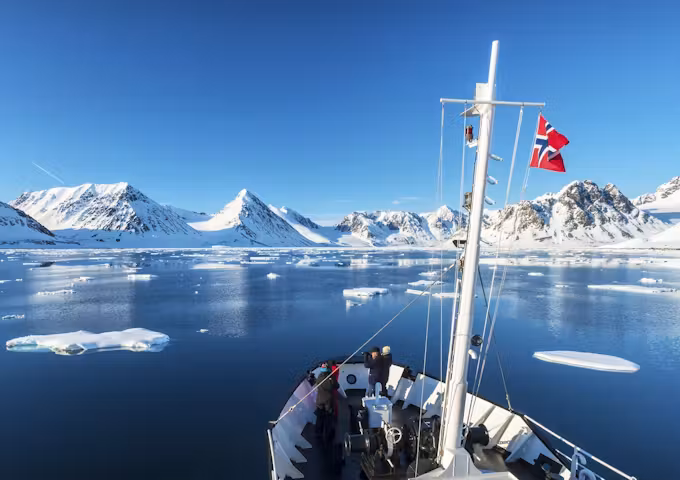 Arctic ship MS Sjøveien's bow