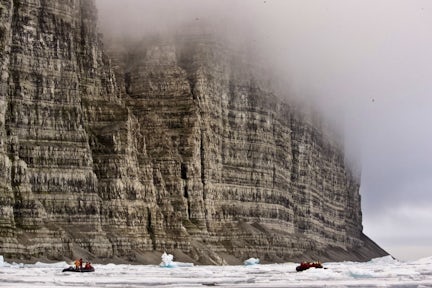 Bird cliffs of Leopold Island, Northwest Passage, Arctic