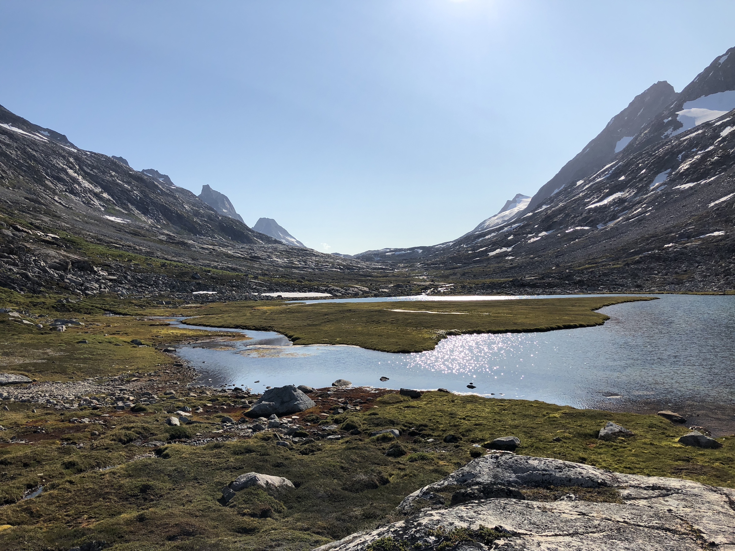 East Greenland sparkling in the sun